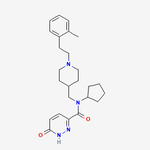 N-cyclopentyl-N-({1-[2-(2-methylphenyl)ethyl]-4-piperidinyl}methyl)-6-oxo-1,6-dihydro-3-pyridazinecarboxamide