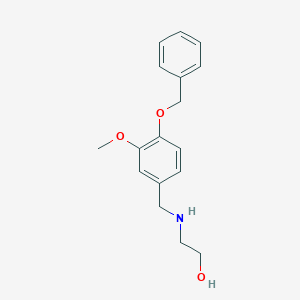 molecular formula C17H21NO3 B504290 2-{[4-(Benzyloxy)-3-methoxybenzyl]amino}ethanol 