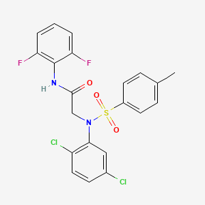 molecular formula C21H16Cl2F2N2O3S B5042901 N~2~-(2,5-dichlorophenyl)-N~1~-(2,6-difluorophenyl)-N~2~-[(4-methylphenyl)sulfonyl]glycinamide 