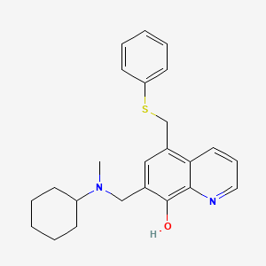 7-{[cyclohexyl(methyl)amino]methyl}-5-[(phenylthio)methyl]-8-quinolinol