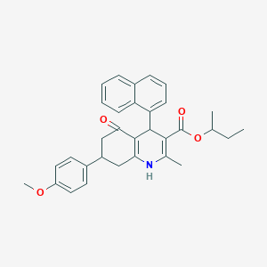 Butan-2-yl 7-(4-methoxyphenyl)-2-methyl-4-(naphthalen-1-yl)-5-oxo-1,4,5,6,7,8-hexahydroquinoline-3-carboxylate