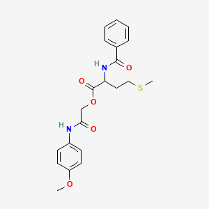 2-[(4-methoxyphenyl)amino]-2-oxoethyl N-(phenylcarbonyl)methioninate