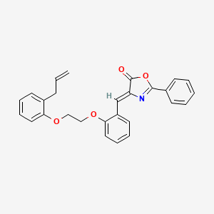 (4Z)-2-phenyl-4-[[2-[2-(2-prop-2-enylphenoxy)ethoxy]phenyl]methylidene]-1,3-oxazol-5-one