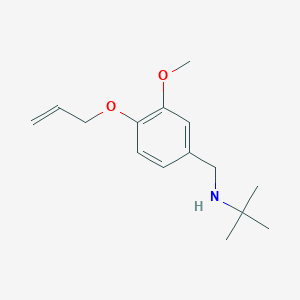 molecular formula C15H23NO2 B504298 N-[3-methoxy-4-(prop-2-en-1-yloxy)benzyl]-2-methylpropan-2-amine 