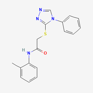 molecular formula C17H16N4OS B5042981 N-(2-methylphenyl)-2-[(4-phenyl-4H-1,2,4-triazol-3-yl)sulfanyl]acetamide 