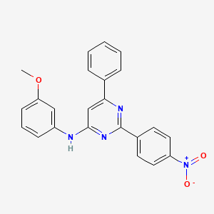 N-(3-methoxyphenyl)-2-(4-nitrophenyl)-6-phenyl-4-pyrimidinamine