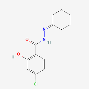 molecular formula C13H15ClN2O2 B5042993 4-chloro-N-(cyclohexylideneamino)-2-hydroxybenzamide 