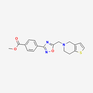 methyl 4-[5-(6,7-dihydro-4H-thieno[3,2-c]pyridin-5-ylmethyl)-1,2,4-oxadiazol-3-yl]benzoate