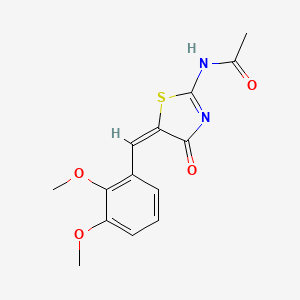 N-[(5E)-5-[(2,3-dimethoxyphenyl)methylidene]-4-oxo-1,3-thiazol-2-yl]acetamide