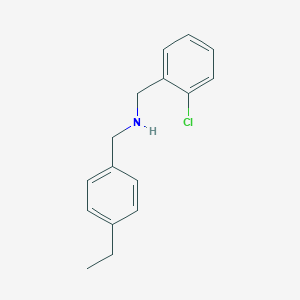 molecular formula C16H18ClN B504300 N-(2-chlorobenzyl)-N-(4-ethylbenzyl)amine 