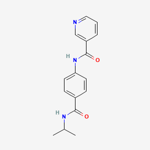 molecular formula C16H17N3O2 B5043027 N-{4-[(isopropylamino)carbonyl]phenyl}nicotinamide 