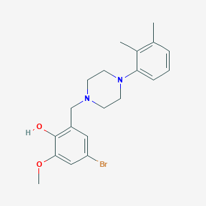 molecular formula C20H25BrN2O2 B5043045 4-bromo-2-[[4-(2,3-dimethylphenyl)piperazin-1-yl]methyl]-6-methoxyphenol 