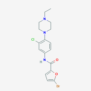 molecular formula C17H19BrClN3O2 B504306 5-bromo-N-[3-chloro-4-(4-ethylpiperazin-1-yl)phenyl]furan-2-carboxamide CAS No. 673491-55-9