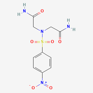 2-[(2-amino-2-oxoethyl)-(4-nitrophenyl)sulfonylamino]acetamide