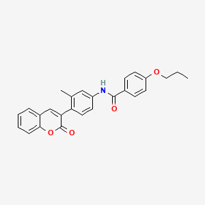 N-[3-methyl-4-(2-oxo-2H-chromen-3-yl)phenyl]-4-propoxybenzamide