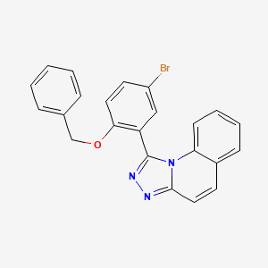 molecular formula C23H16BrN3O B5043126 1-[2-(Benzyloxy)-5-bromophenyl]-[1,2,4]triazolo[4,3-A]quinoline 