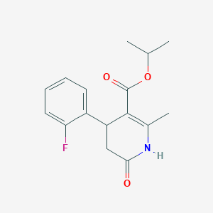 Propan-2-yl 4-(2-fluorophenyl)-2-methyl-6-oxo-1,4,5,6-tetrahydropyridine-3-carboxylate