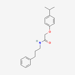 molecular formula C20H25NO2 B5043139 N-(3-phenylpropyl)-2-[4-(propan-2-yl)phenoxy]acetamide 