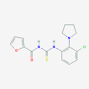 molecular formula C16H16ClN3O2S B504314 N-[3-chloro-2-(1-pyrrolidinyl)phenyl]-N'-(2-furoyl)thiourea 