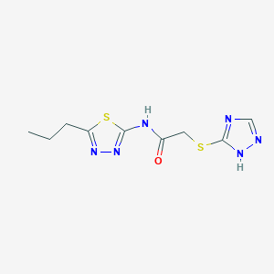 N-(5-propyl-1,3,4-thiadiazol-2-yl)-2-(1H-1,2,4-triazol-5-ylsulfanyl)acetamide