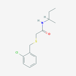 N-butan-2-yl-2-[(2-chlorophenyl)methylsulfanyl]acetamide