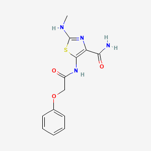 2-(methylamino)-5-[(2-phenoxyacetyl)amino]-1,3-thiazole-4-carboxamide