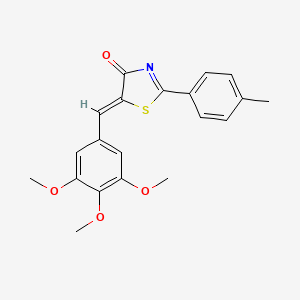 molecular formula C20H19NO4S B5043186 (5Z)-2-(4-METHYLPHENYL)-5-[(3,4,5-TRIMETHOXYPHENYL)METHYLIDENE]-4,5-DIHYDRO-1,3-THIAZOL-4-ONE 