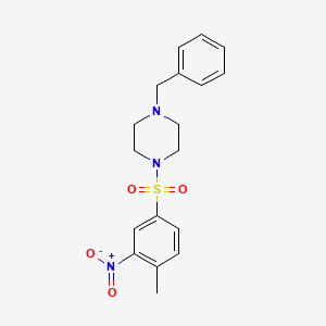 molecular formula C18H21N3O4S B5043194 1-benzyl-4-[(4-methyl-3-nitrophenyl)sulfonyl]piperazine 