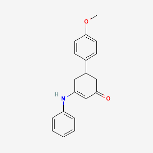 5-(4-Methoxyphenyl)-3-(phenylamino)cyclohex-2-en-1-one