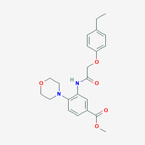 molecular formula C22H26N2O5 B504324 Methyl 3-{[(4-ethylphenoxy)acetyl]amino}-4-(4-morpholinyl)benzoate 