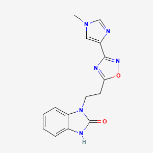 3-[2-[3-(1-methylimidazol-4-yl)-1,2,4-oxadiazol-5-yl]ethyl]-1H-benzimidazol-2-one