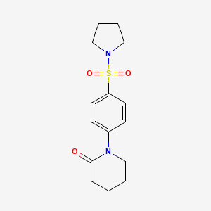 molecular formula C15H20N2O3S B5043261 1-(4-Pyrrolidin-1-ylsulfonylphenyl)piperidin-2-one 