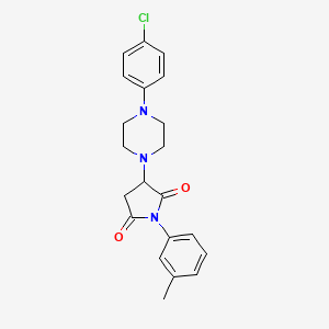 3-[4-(4-chlorophenyl)-1-piperazinyl]-1-(3-methylphenyl)-2,5-pyrrolidinedione