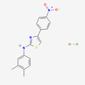 N-(3,4-dimethylphenyl)-4-(4-nitrophenyl)-1,3-thiazol-2-amine;hydrobromide