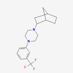 molecular formula C18H23F3N2 B5043285 1-bicyclo[2.2.1]hept-2-yl-4-[3-(trifluoromethyl)phenyl]piperazine 