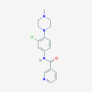 molecular formula C17H19ClN4O B504329 N-[3-chloro-4-(4-methylpiperazin-1-yl)phenyl]pyridine-3-carboxamide 