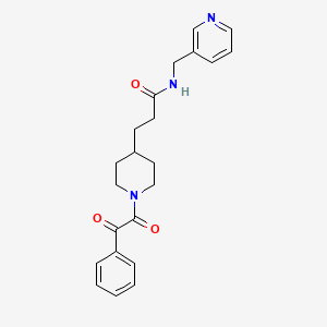 3-{1-[oxo(phenyl)acetyl]-4-piperidinyl}-N-(3-pyridinylmethyl)propanamide