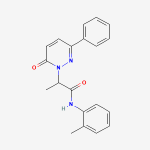 molecular formula C20H19N3O2 B5043325 N-(2-methylphenyl)-2-(6-oxo-3-phenylpyridazin-1(6H)-yl)propanamide 