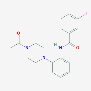 molecular formula C19H20IN3O2 B504334 N-[2-(4-acetylpiperazin-1-yl)phenyl]-3-iodobenzamide 