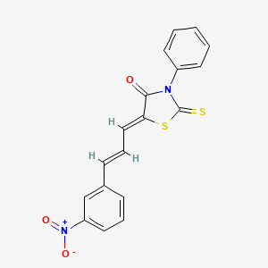 5-[3-(3-nitrophenyl)-2-propen-1-ylidene]-3-phenyl-2-thioxo-1,3-thiazolidin-4-one