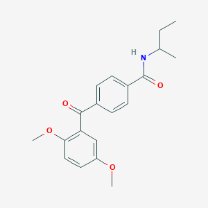 molecular formula C20H23NO4 B5043363 N-butan-2-yl-4-(2,5-dimethoxybenzoyl)benzamide 