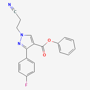 Phenyl 1-(2-cyanoethyl)-3-(4-fluorophenyl)pyrazole-4-carboxylate