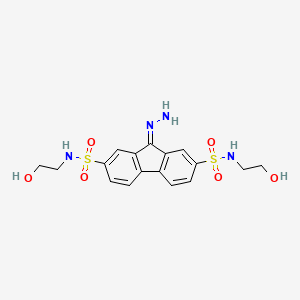 9-hydrazinylidene-2-N,7-N-bis(2-hydroxyethyl)fluorene-2,7-disulfonamide