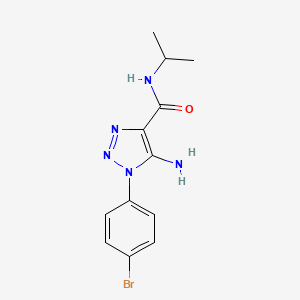 molecular formula C12H14BrN5O B5043399 5-amino-1-(4-bromophenyl)-N-isopropyl-1H-1,2,3-triazole-4-carboxamide 