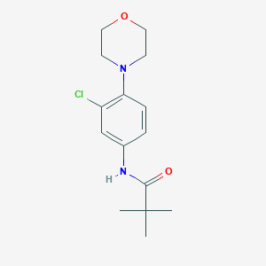 molecular formula C15H21ClN2O2 B504340 N-[3-chloro-4-(morpholin-4-yl)phenyl]-2,2-dimethylpropanamide 