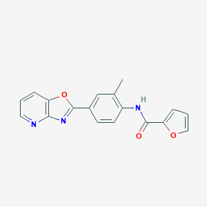 molecular formula C18H13N3O3 B504342 N-(2-methyl-4-[1,3]oxazolo[4,5-b]pyridin-2-ylphenyl)-2-furamide 