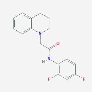 molecular formula C17H16F2N2O B5043422 N-(2,4-difluorophenyl)-2-(3,4-dihydro-1(2H)-quinolinyl)acetamide 