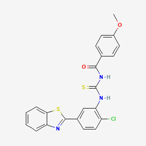 N-{[5-(1,3-benzothiazol-2-yl)-2-chlorophenyl]carbamothioyl}-4-methoxybenzamide