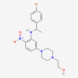 2-[4-(3-{[1-(4-BROMOPHENYL)ETHYL]AMINO}-4-NITROPHENYL)PIPERAZINO]-1-ETHANOL