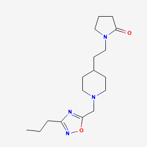 1-(2-{1-[(3-propyl-1,2,4-oxadiazol-5-yl)methyl]-4-piperidinyl}ethyl)-2-pyrrolidinone